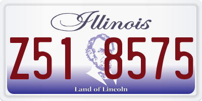 IL license plate Z518575