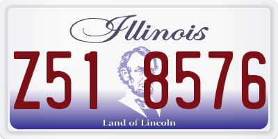 IL license plate Z518576