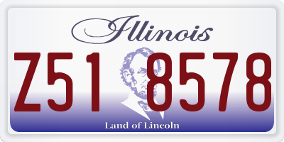 IL license plate Z518578