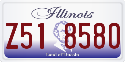IL license plate Z518580