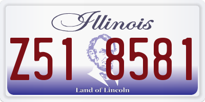 IL license plate Z518581