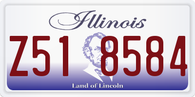 IL license plate Z518584