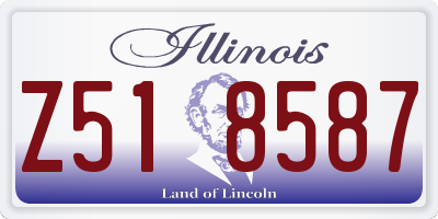IL license plate Z518587