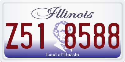 IL license plate Z518588