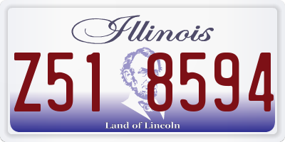 IL license plate Z518594