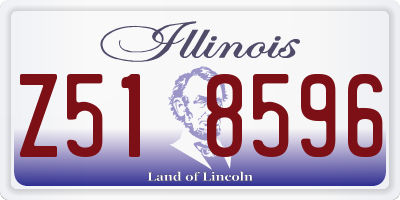 IL license plate Z518596