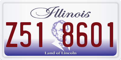 IL license plate Z518601