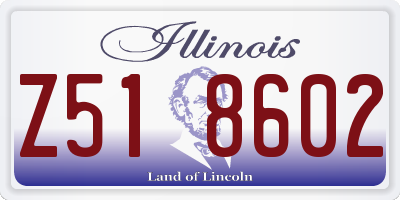 IL license plate Z518602