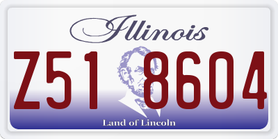 IL license plate Z518604
