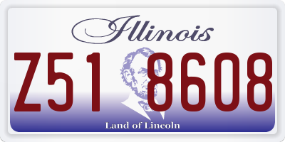 IL license plate Z518608