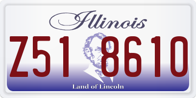 IL license plate Z518610