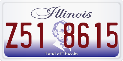 IL license plate Z518615