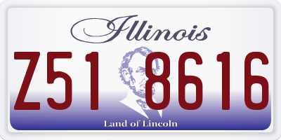 IL license plate Z518616