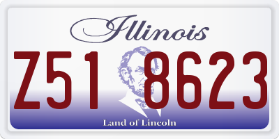 IL license plate Z518623