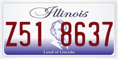 IL license plate Z518637