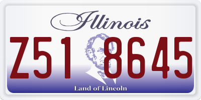IL license plate Z518645