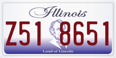 IL license plate Z518651