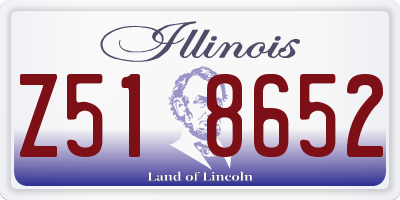 IL license plate Z518652