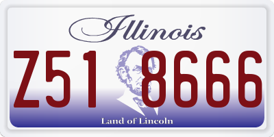 IL license plate Z518666