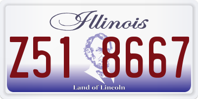 IL license plate Z518667