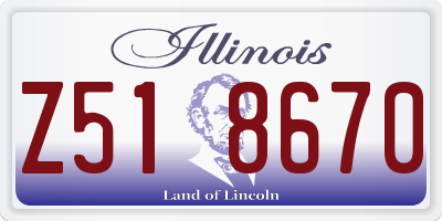 IL license plate Z518670