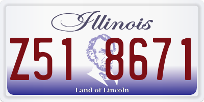 IL license plate Z518671