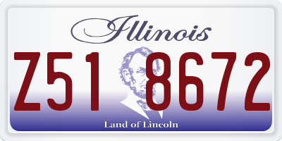 IL license plate Z518672