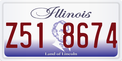 IL license plate Z518674