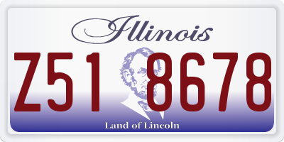 IL license plate Z518678