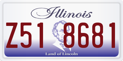 IL license plate Z518681