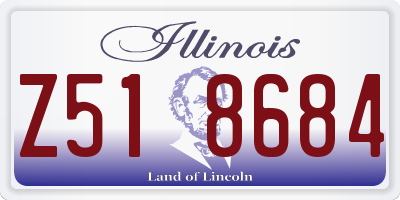 IL license plate Z518684