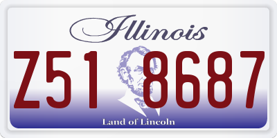 IL license plate Z518687