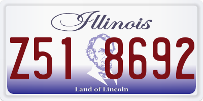 IL license plate Z518692