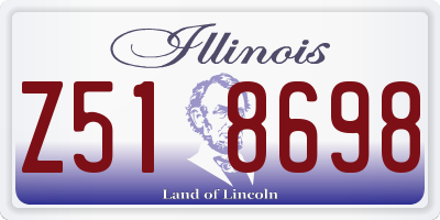 IL license plate Z518698