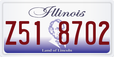 IL license plate Z518702