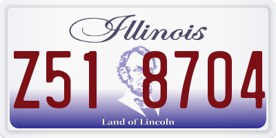 IL license plate Z518704