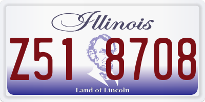 IL license plate Z518708