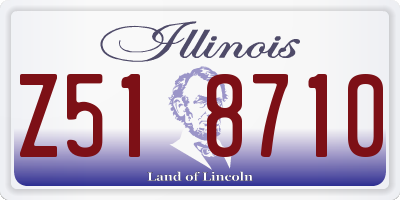 IL license plate Z518710