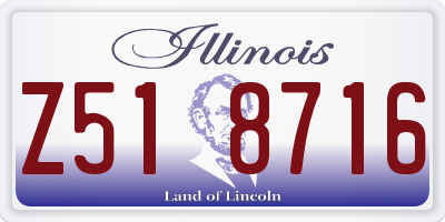 IL license plate Z518716