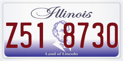 IL license plate Z518730