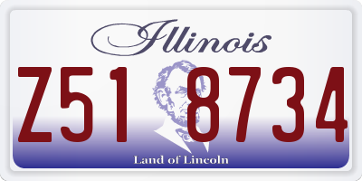 IL license plate Z518734