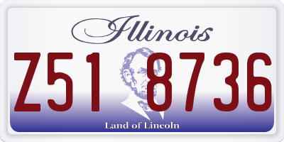 IL license plate Z518736