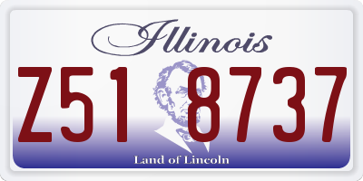 IL license plate Z518737