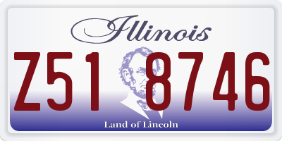 IL license plate Z518746