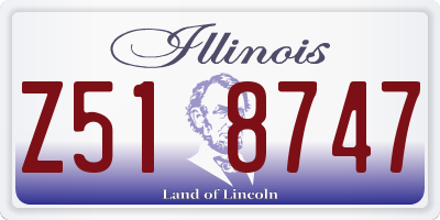 IL license plate Z518747