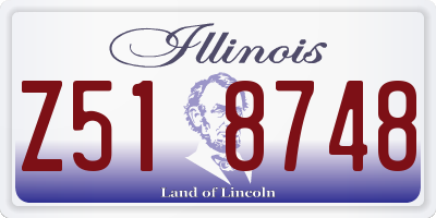 IL license plate Z518748