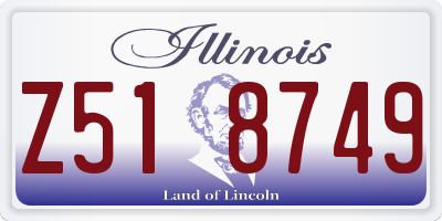IL license plate Z518749