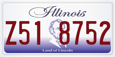 IL license plate Z518752