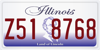 IL license plate Z518768