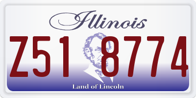 IL license plate Z518774